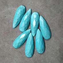 10X28MM FACETED PEAR CABOCHON STABILIZED TQ(4PCS/BAG))